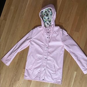 Light pink rain jacket